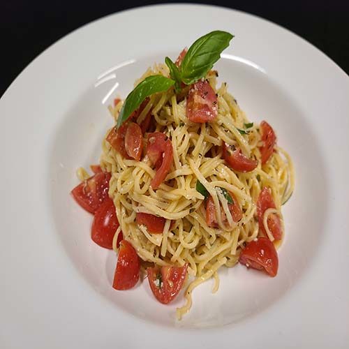 Tomato Basil Angel Hair Salad